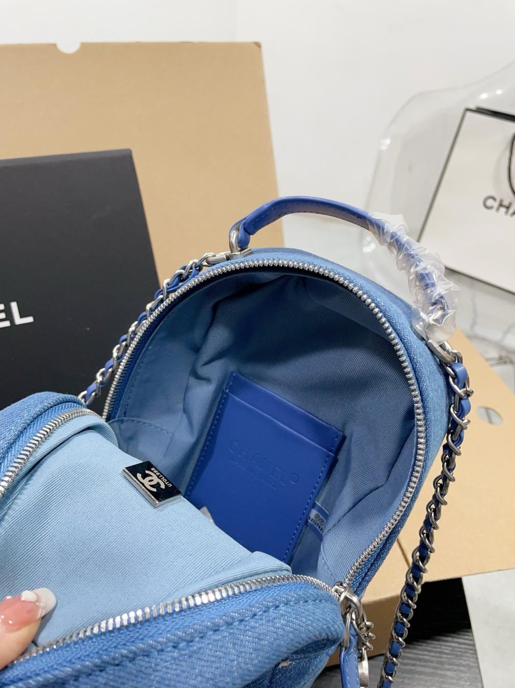Chanel Denim 24c mini backpack bag