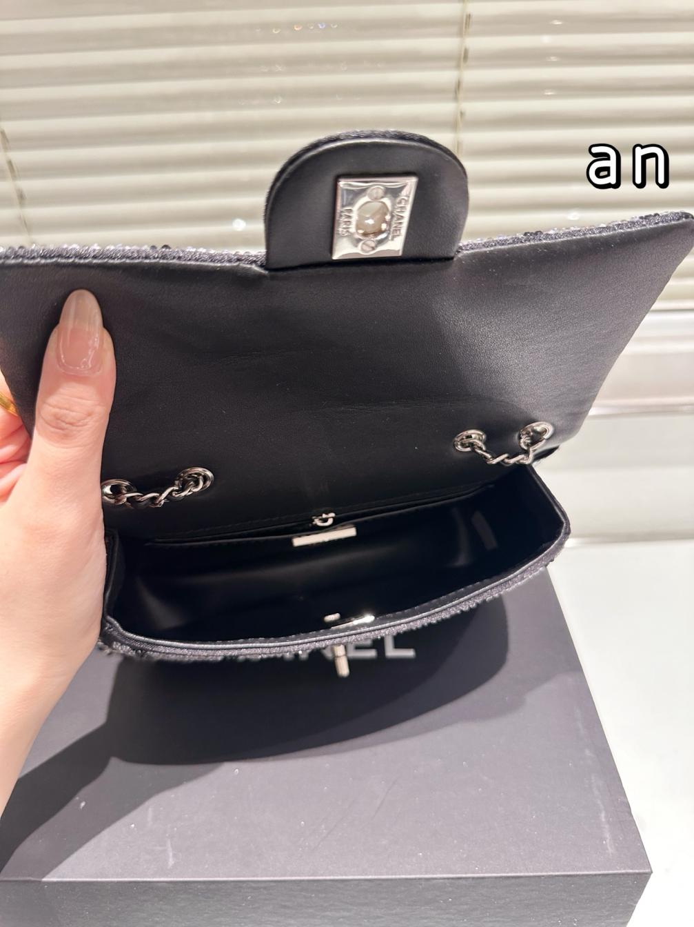 Chanel crystal CF handbag 135805