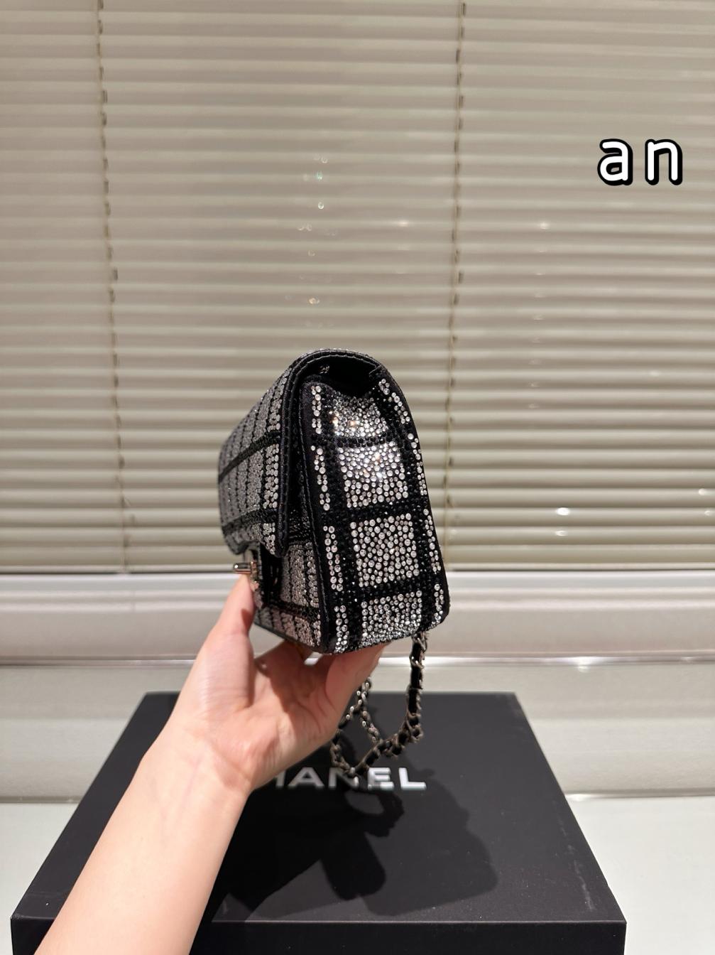 Chanel crystal CF handbag 135805