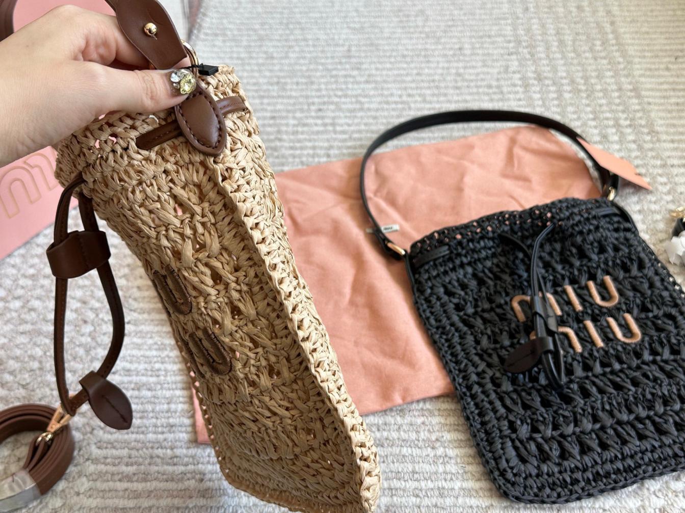 MIUMIU Small Lafite straw bag 135937