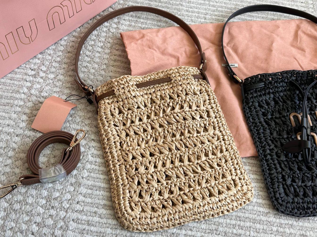 MIUMIU Small Lafite straw bag 135937