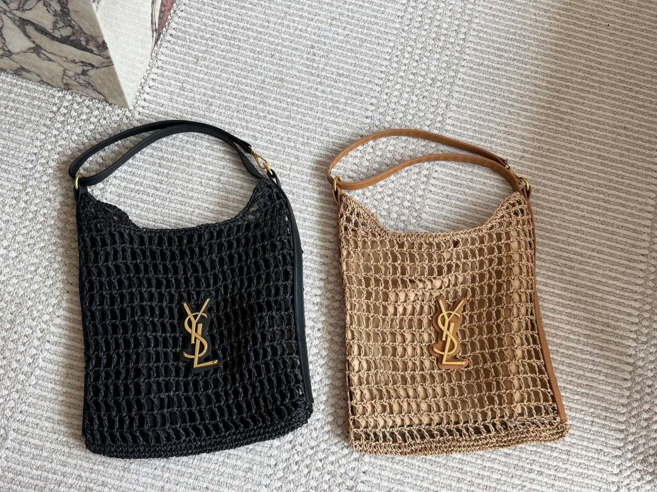 YSL straw Wave bag 135936