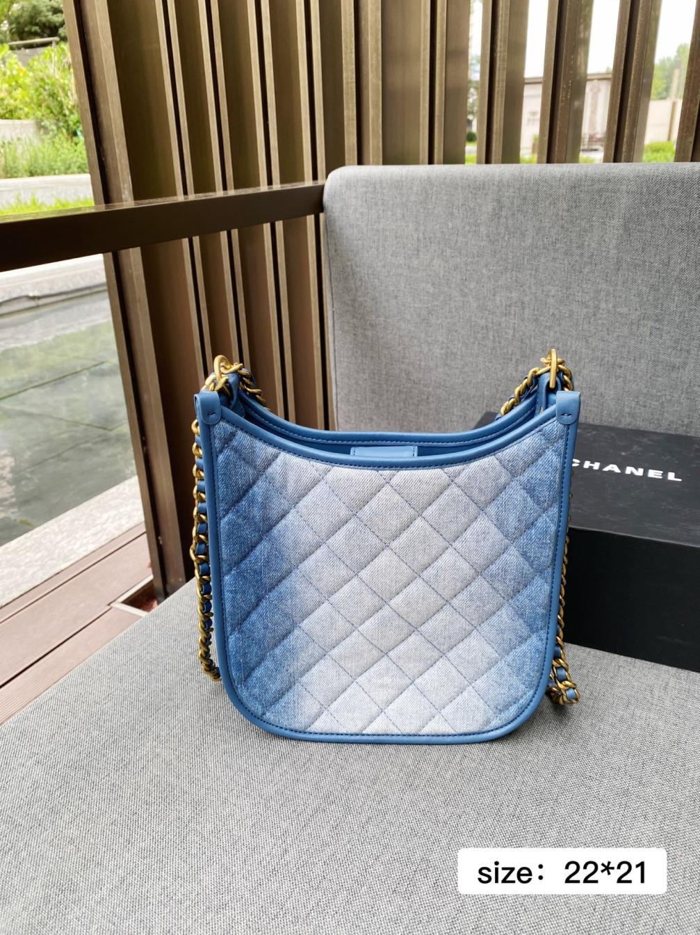 CHANEL denim hobo bag 138976