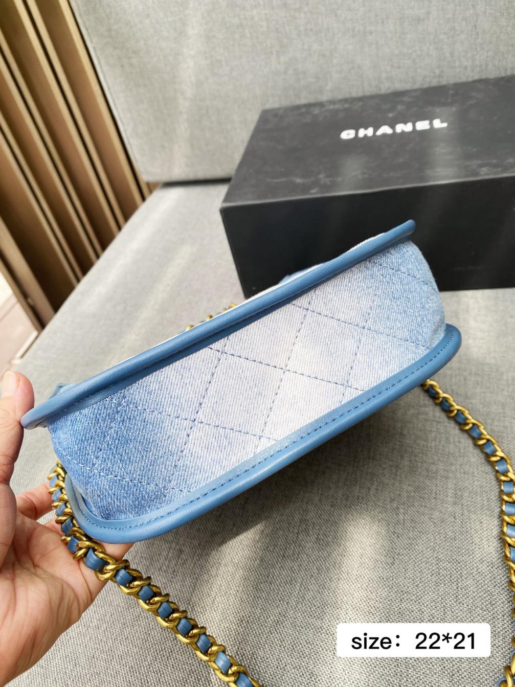 CHANEL denim hobo bag 138976