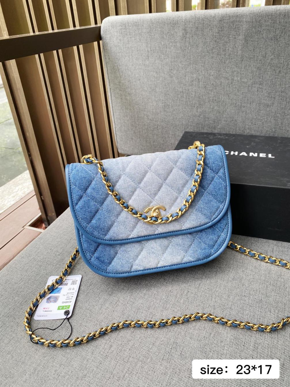 CHANEL denim hobo bag 138975