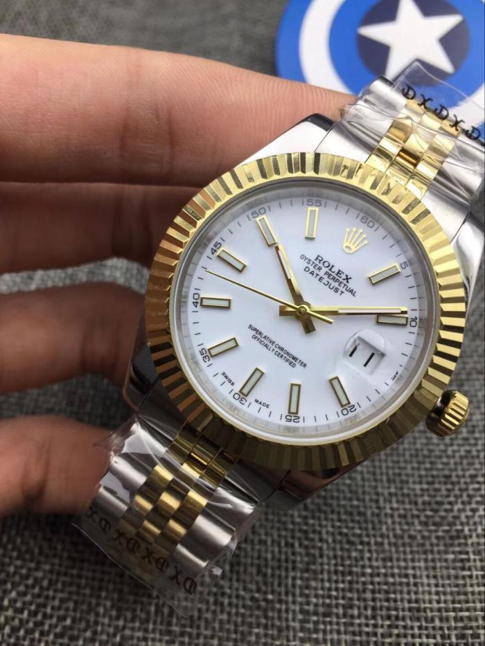 AAA rolex white face datejust for men with Sapphire crystal