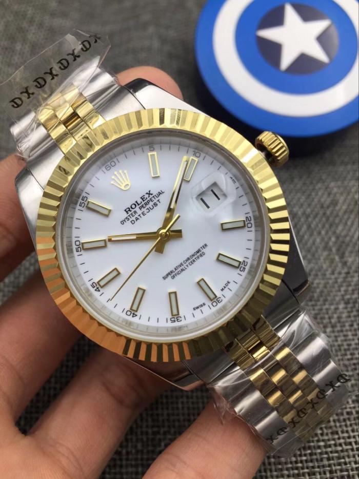 AAA rolex white face datejust for men with Sapphire crystal