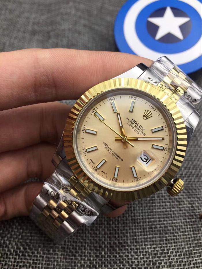AAA rolex gold color face datejust for men with Sapphire crystal