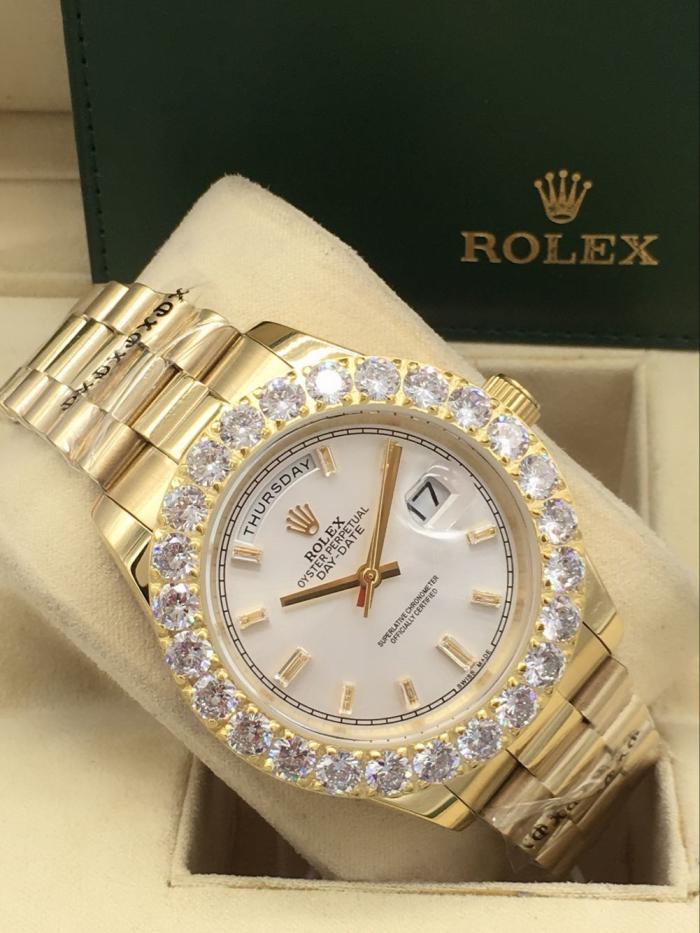 Rolex Day-date for men Bezel with big diamonds  AAA automatic