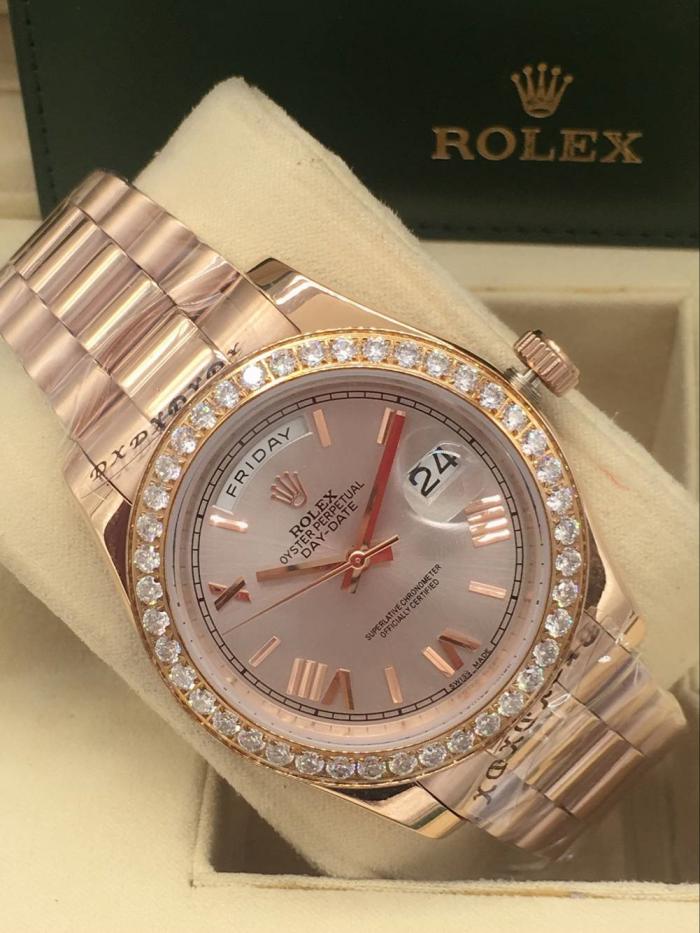 Men AAA rolex day-date high quality automatic movement with diamonds