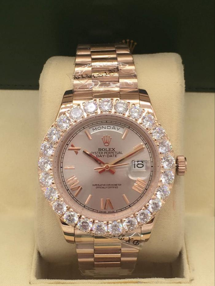 Men AAA rolex day-date high quality automatic movement with diamonds