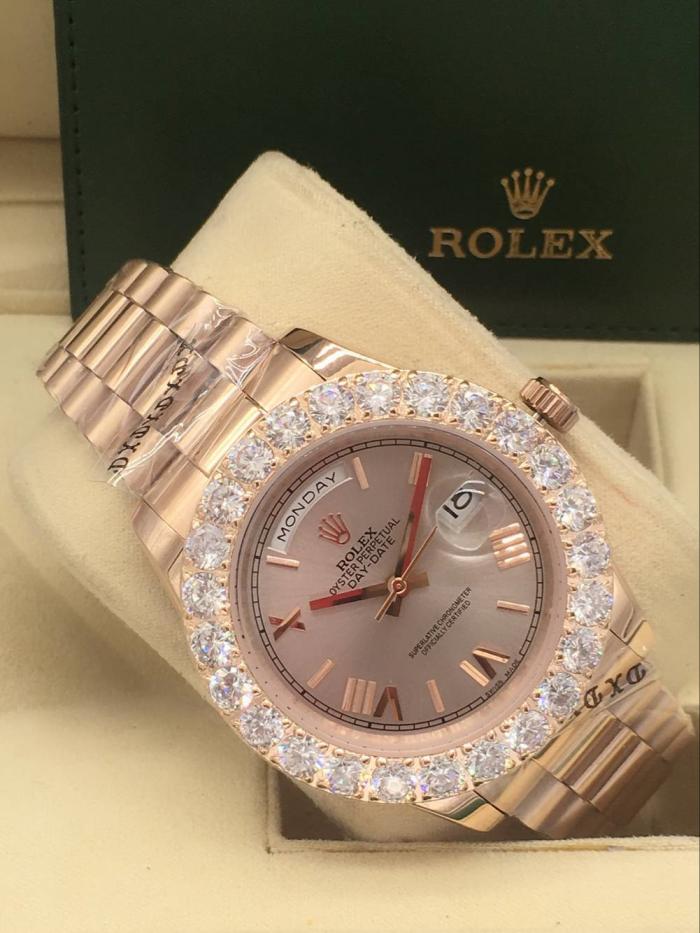 Men AAA rolex day-date high quality automatic movement with diamonds