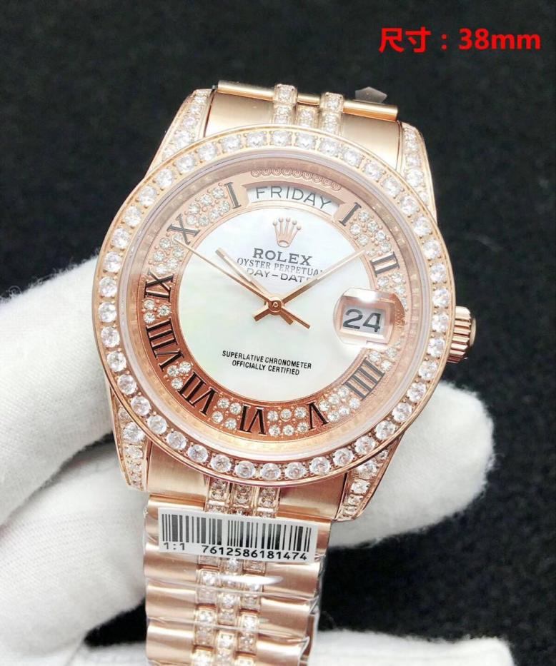 Men AAA rolex day-date high quality automatic movement with diamonds
