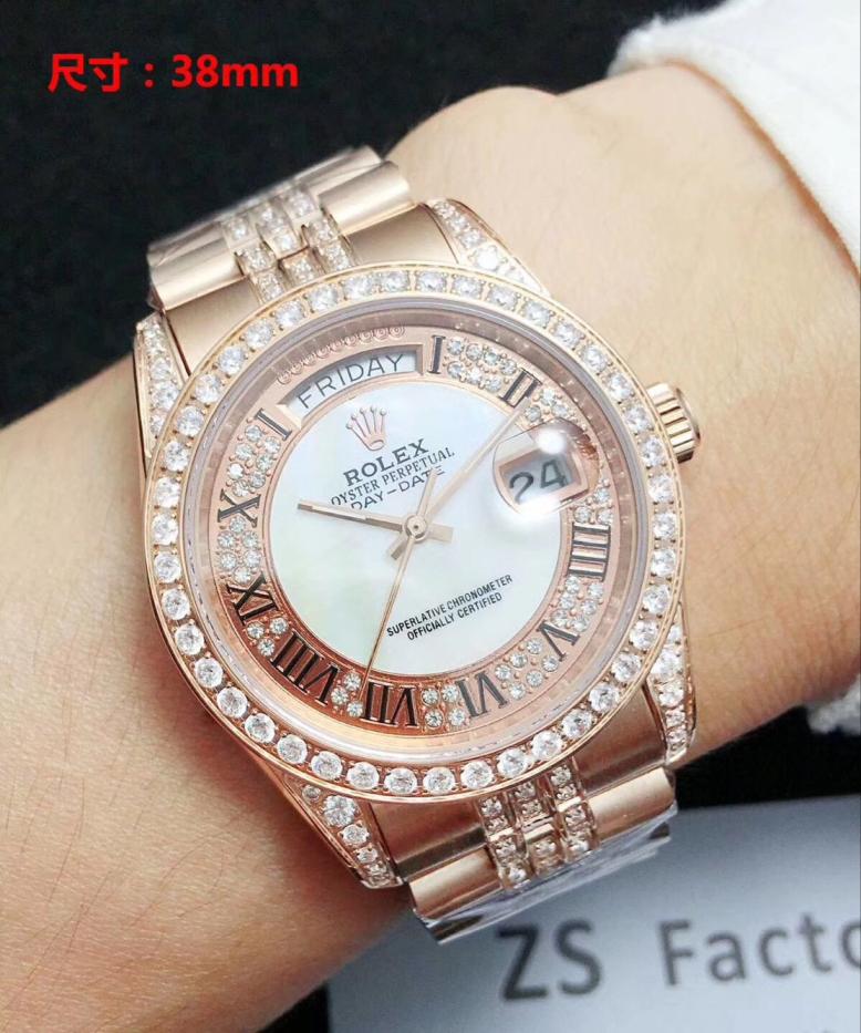Men AAA rolex day-date high quality automatic movement with diamonds