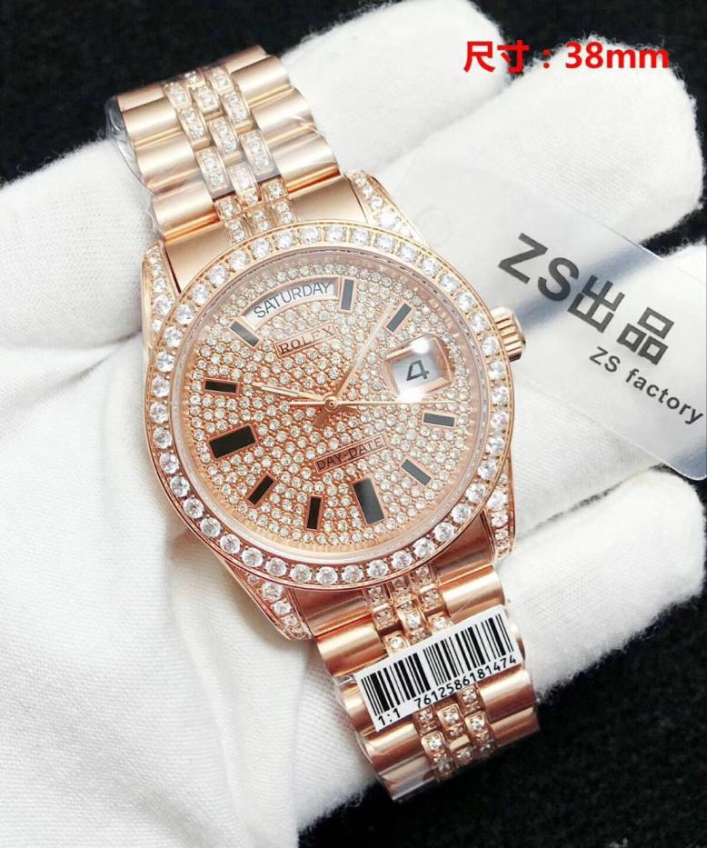 Men AAA rolex day-date high quality automatic movement with diamonds