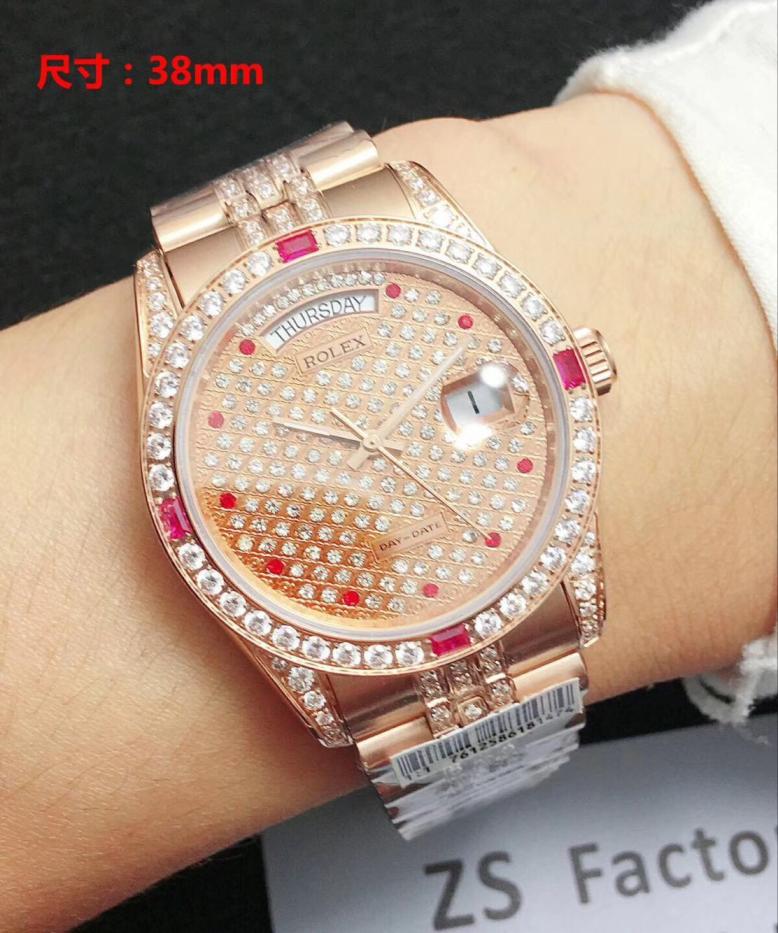 Men AAA rolex day-date high quality automatic movement with diamonds
