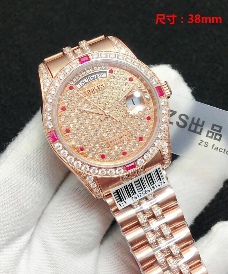 Men AAA rolex day-date high quality automatic movement with diamonds