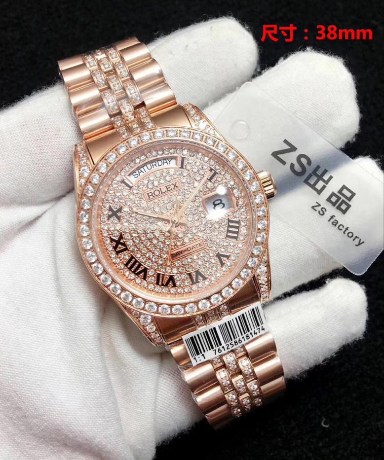 Men AAA rolex day-date high quality automatic movement with diamonds