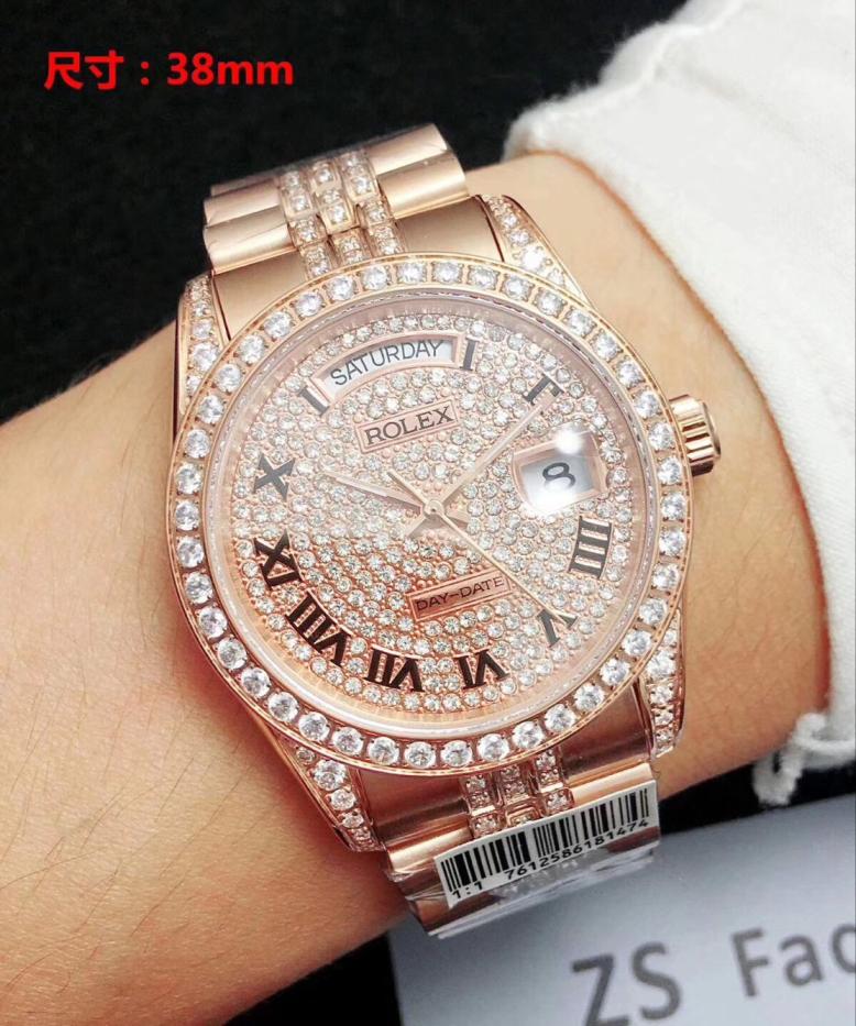 Men AAA rolex day-date high quality automatic movement with diamonds