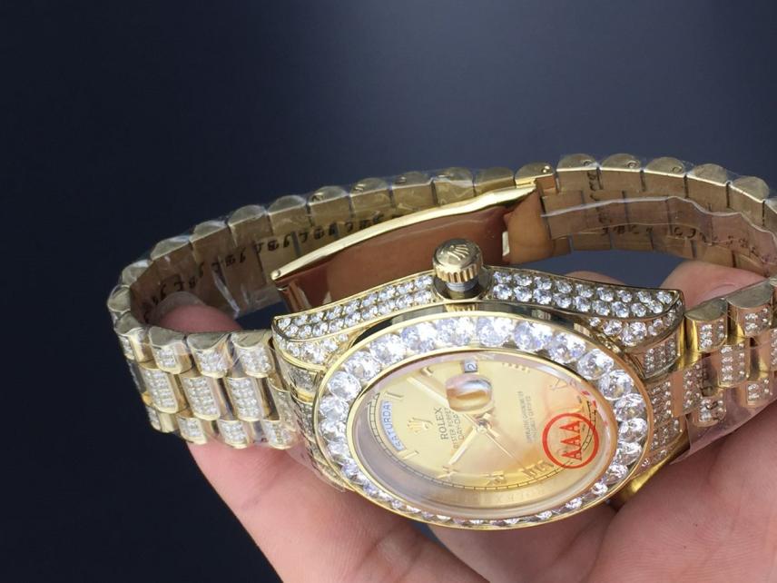 Men AAA rolex day-date high quality automatic movement with diamonds