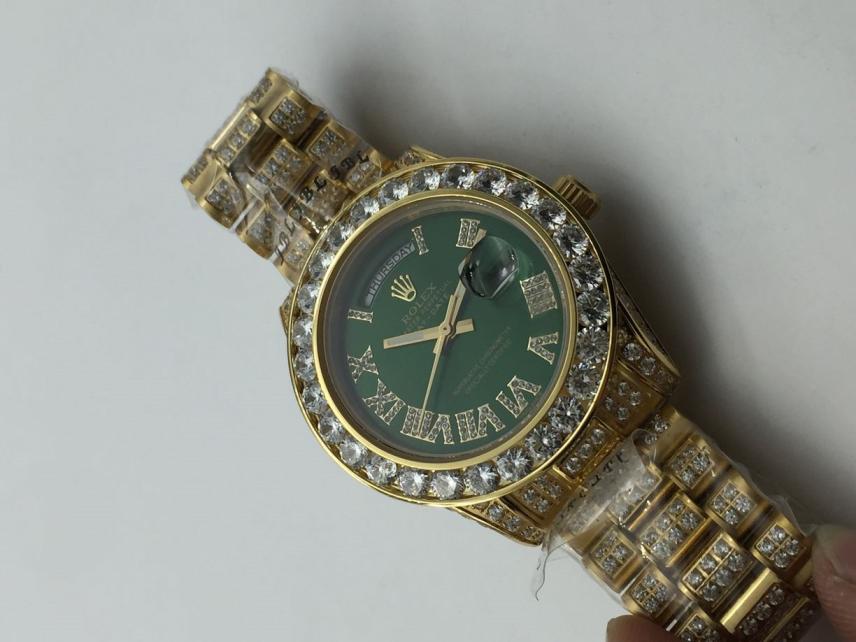 Men AAA rolex day-date high quality automatic movement with diamonds