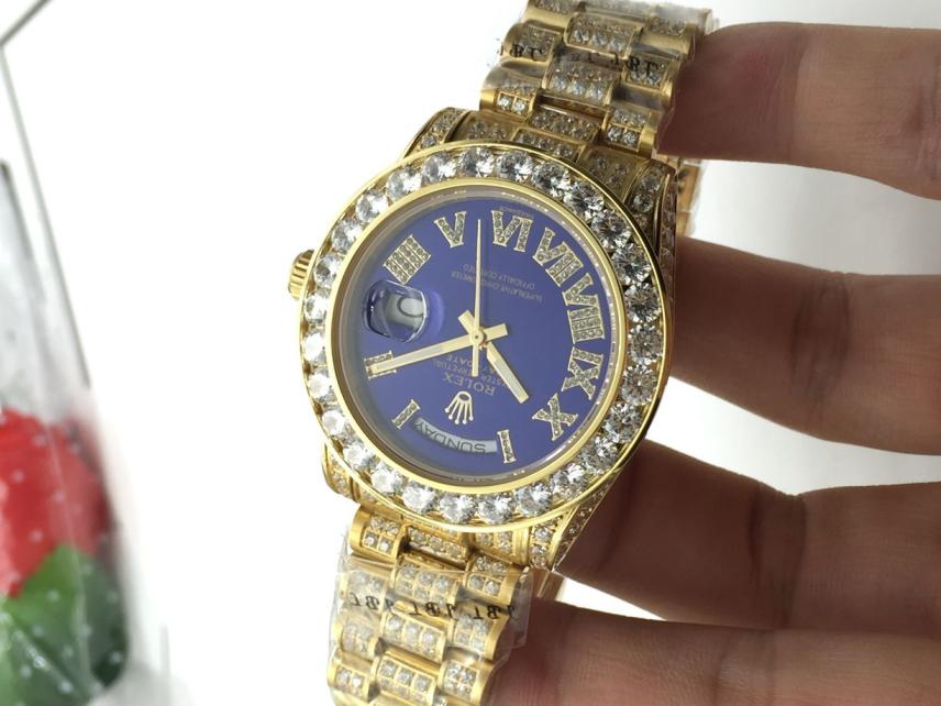 Men AAA rolex day-date high quality automatic movement with diamonds
