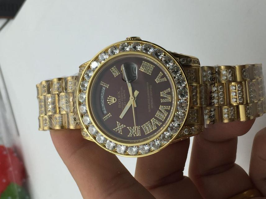 Men AAA rolex day-date high quality automatic movement with diamonds