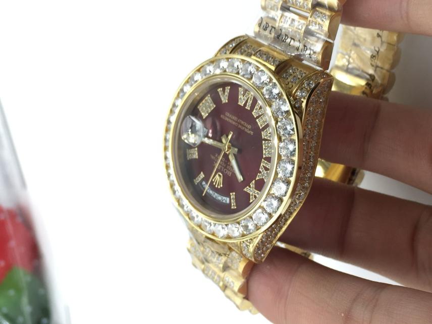Men AAA rolex day-date high quality automatic movement with diamonds