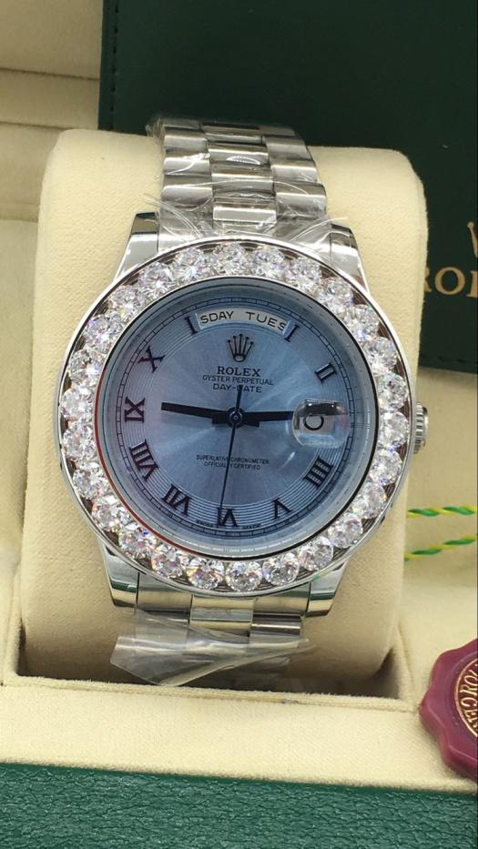 AAA rolex Day-date for mens automatic watch with big diamonds