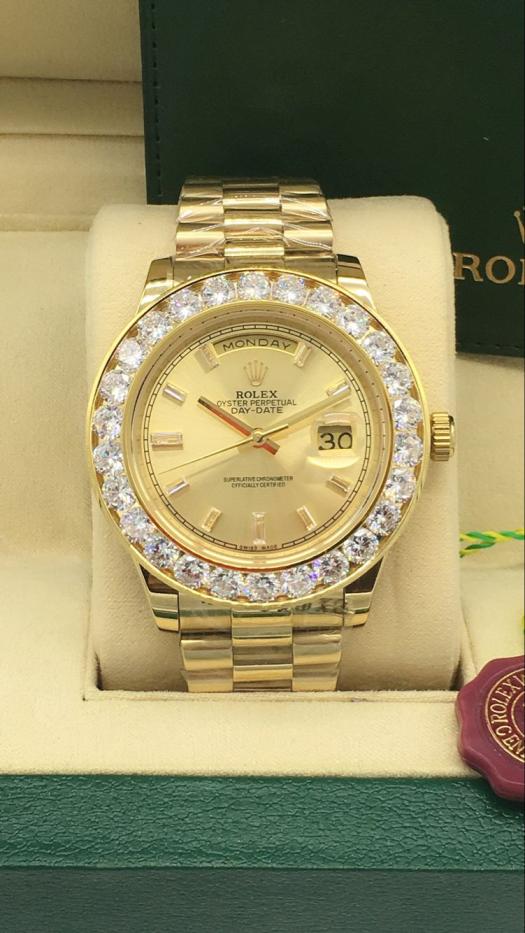 AAA rolex Day-date for mens automatic watch with big diamonds
