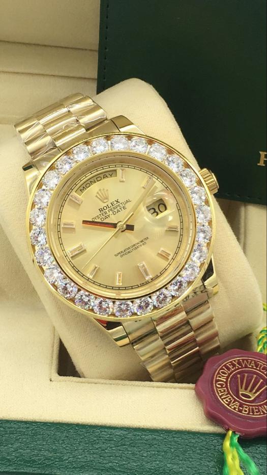 AAA rolex Day-date for mens automatic watch with big diamonds