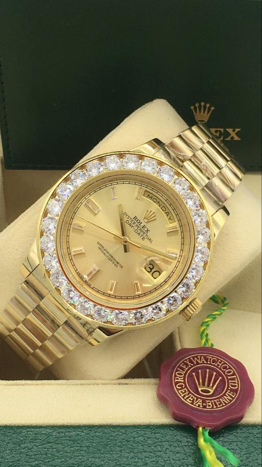 AAA rolex Day-date for mens automatic watch with big diamonds
