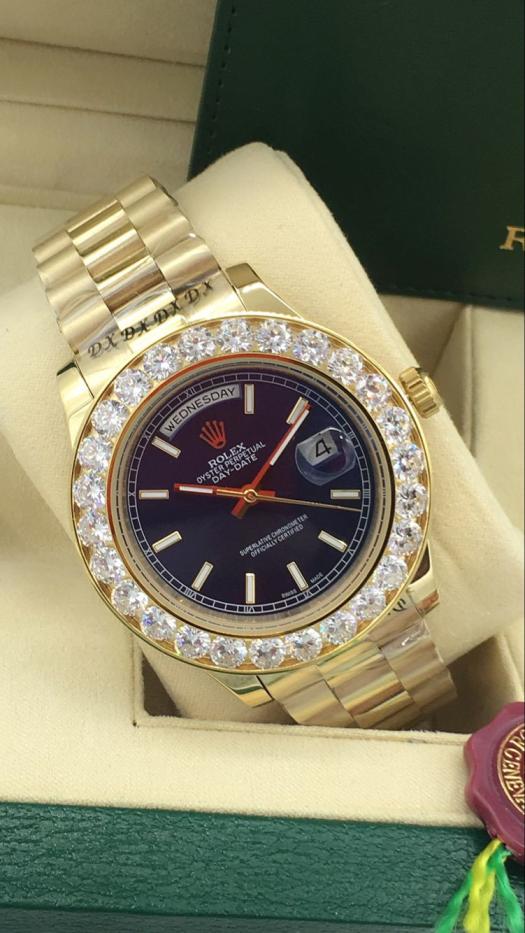 AAA rolex Day-date for mens automatic watch with big diamonds