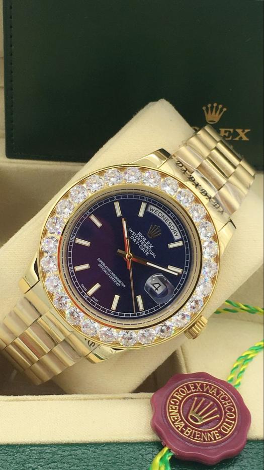 AAA rolex Day-date for mens automatic watch with big diamonds