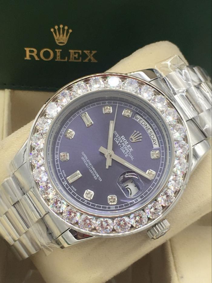 rolex day-date mens watch with big diamonds benzel AAA