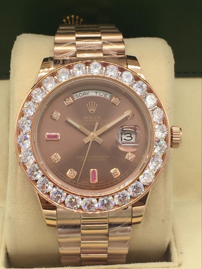 rolex day-date mens watch with big diamonds benzel AAA