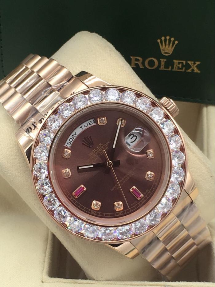 rolex day-date mens watch with big diamonds benzel AAA