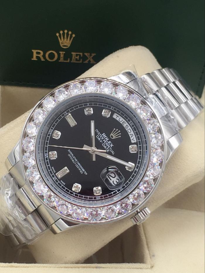 rolex day-date mens watch with big diamonds benzel AAA
