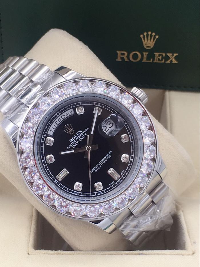 rolex day-date mens watch with big diamonds benzel AAA
