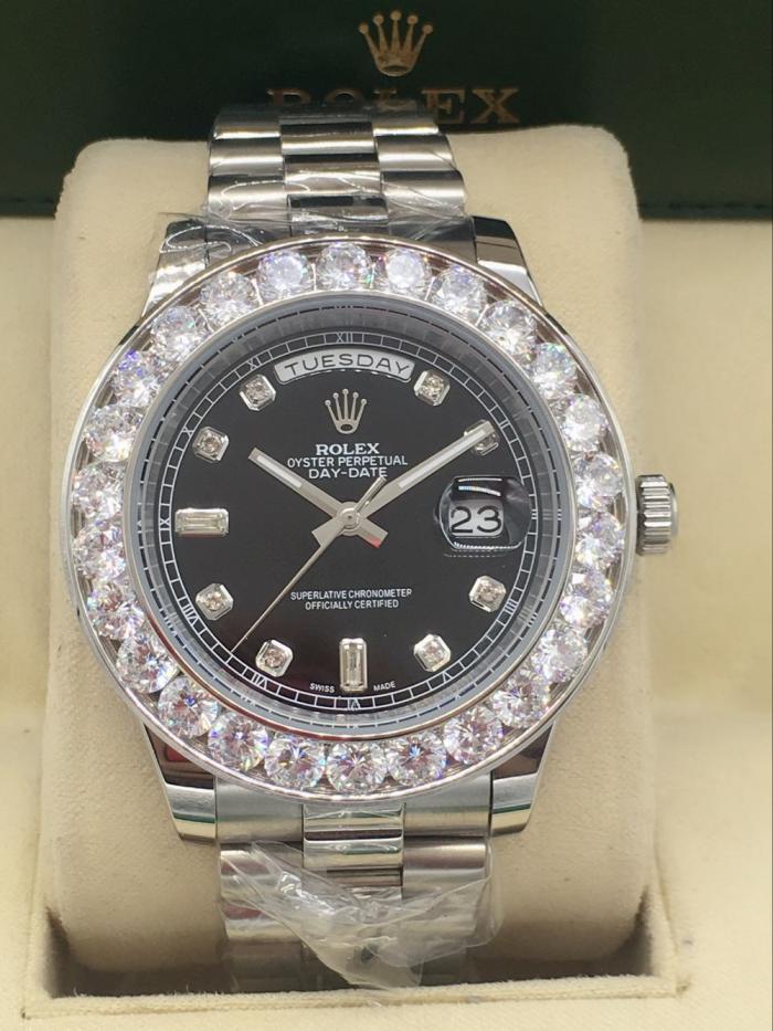 rolex day-date mens watch with big diamonds benzel AAA