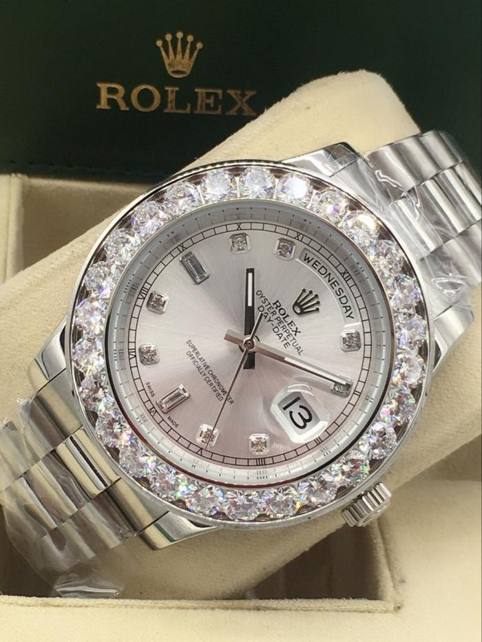 rolex day-date mens watch with big diamonds benzel AAA