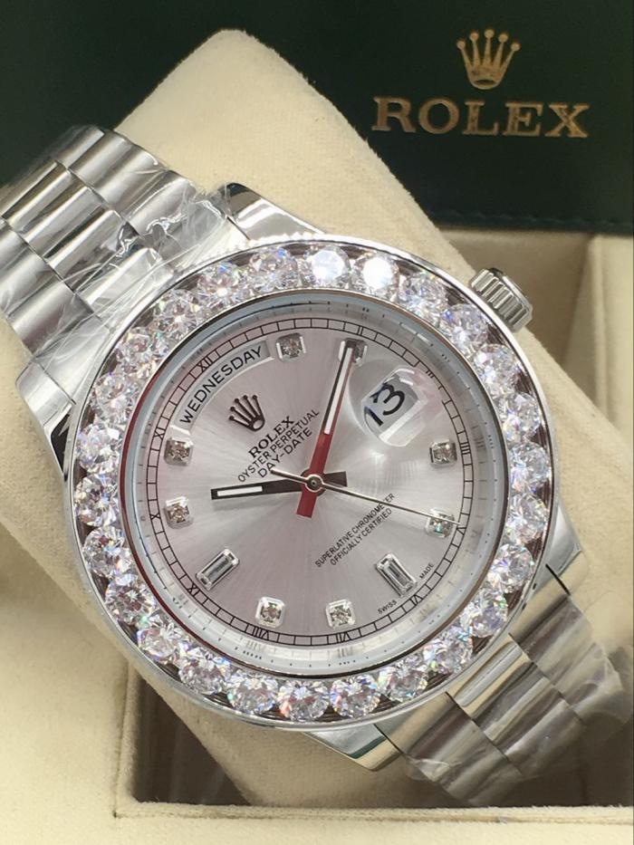 rolex day-date mens watch with big diamonds benzel AAA