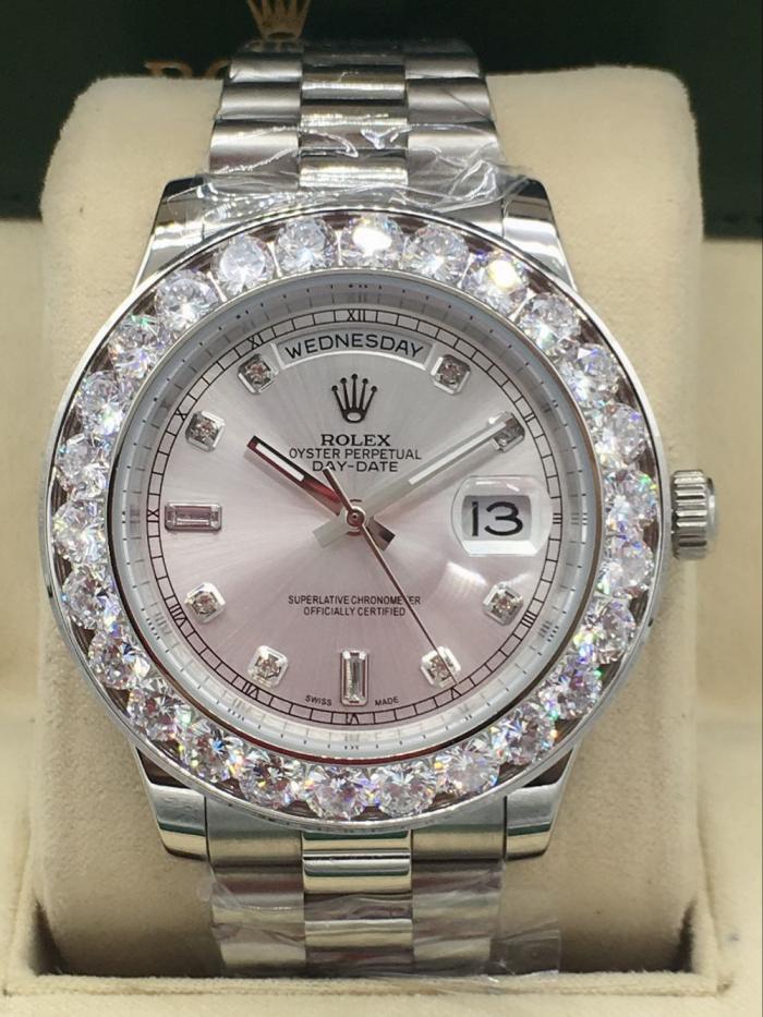 rolex day-date mens watch with big diamonds benzel AAA