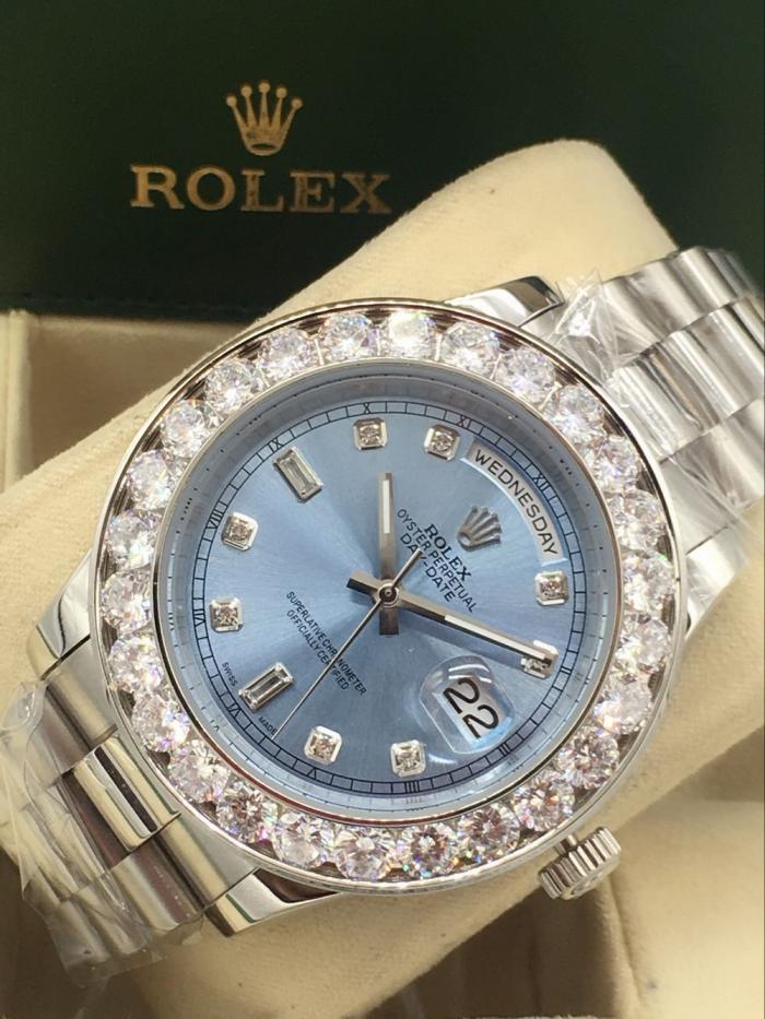 rolex day-date mens watch with big diamonds benzel AAA