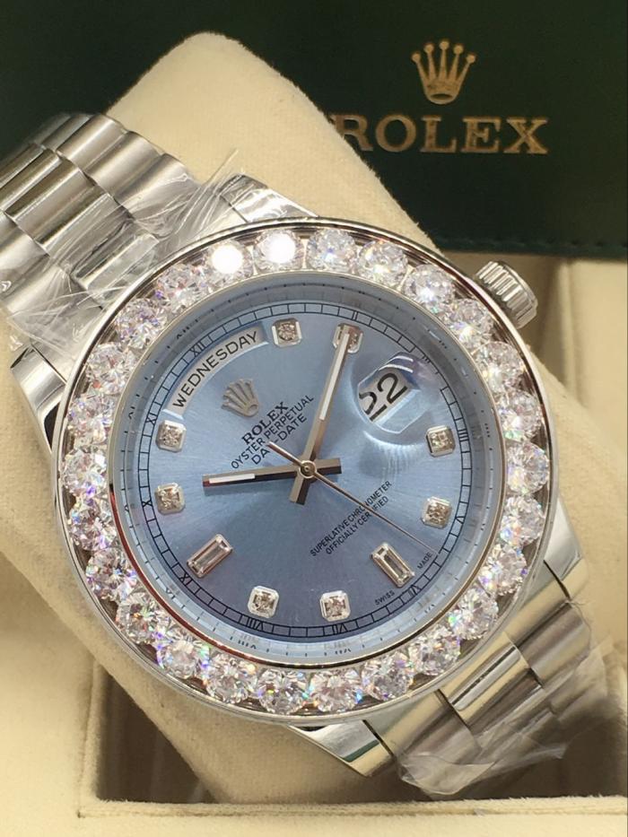 rolex day-date mens watch with big diamonds benzel AAA