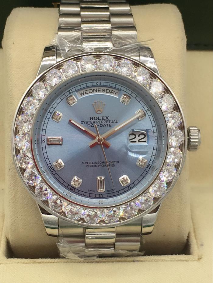 rolex day-date mens watch with big diamonds benzel AAA