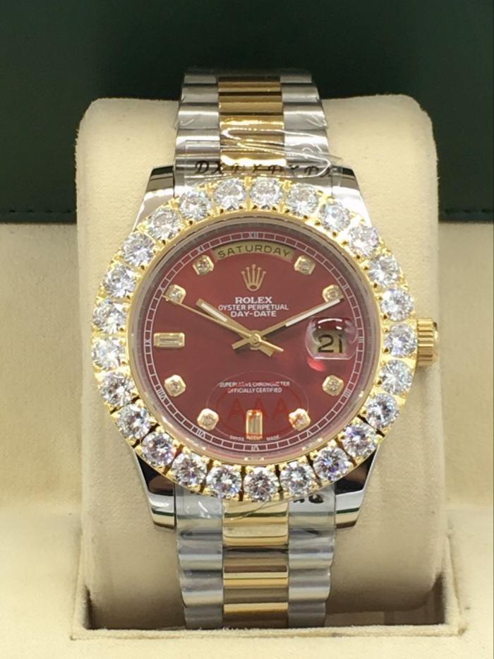 rolex day-date mens watch with big diamonds benzel AAA