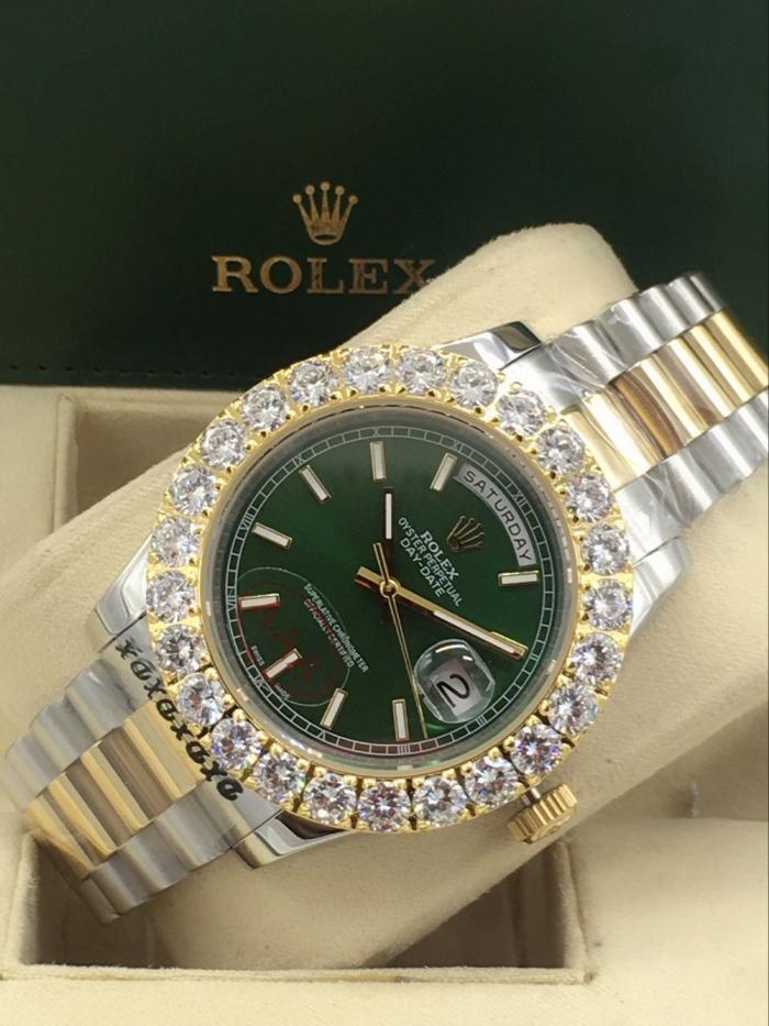 rolex day-date mens watch with big diamonds benzel AAA