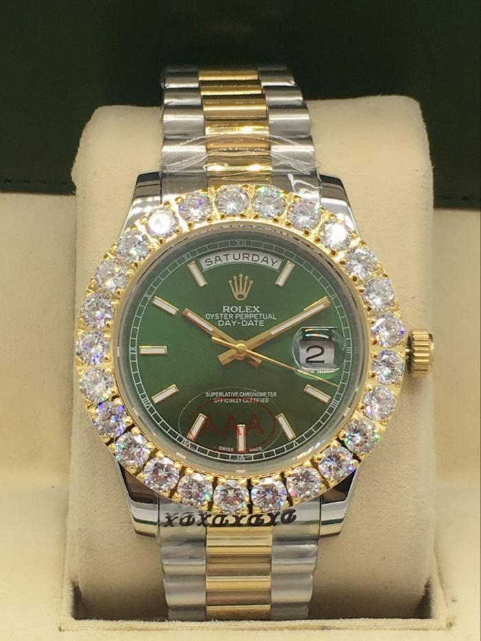 rolex day-date mens watch with big diamonds benzel AAA