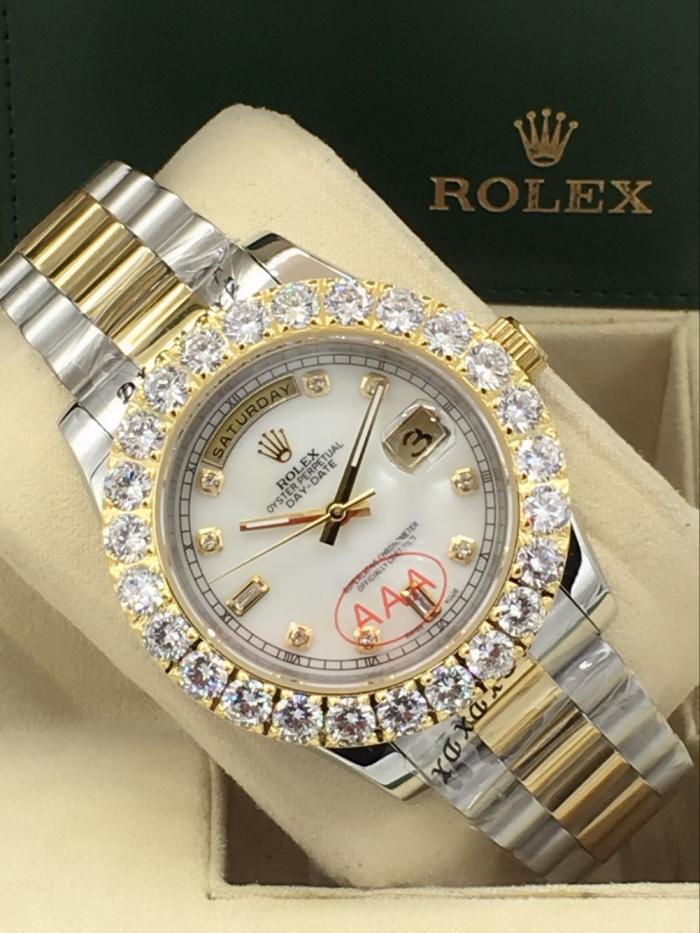 rolex day-date mens watch with big diamonds benzel AAA